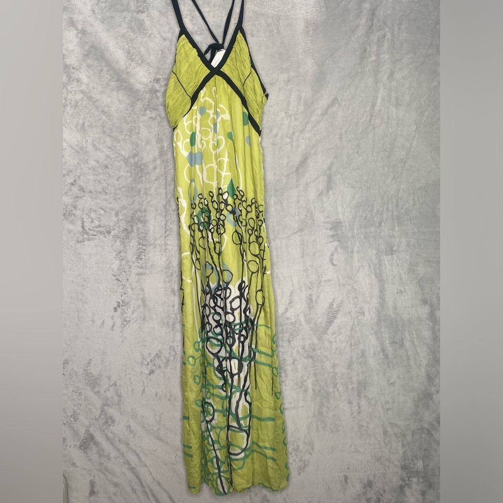 Max Studio Maxi Y2K Fairy V neck Ruffled lined Top Cotton and Silk Blend Sz S